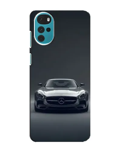 Чехол для Motorola MOTO G22 с картинкой «Mercedes на черном»