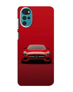 Чехол для Motorola MOTO G22 с картинкой «Красный Mercedes AMG»