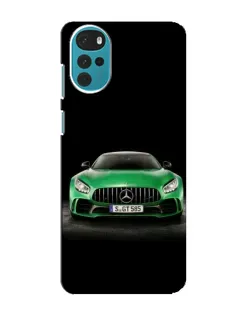 Чехол для Motorola MOTO G22 с картинкой «Mercedes — неоновый лого»