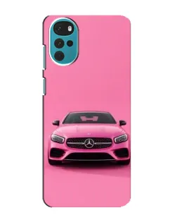 Чехол для Motorola MOTO G22 с картинкой «Розовый Mercedes AMG»