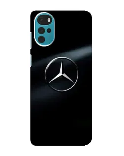 Чехол для Motorola MOTO G22 с картинкой «Mercedes на металле»