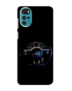 Чехол для Motorola MOTO G22 с картинкой «Салон Audi — руль»