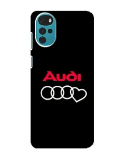 Чехол для Motorola MOTO G22 с картинкой «Логотип Audi Heart»