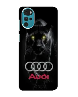 Чехол для Motorola MOTO G22 с картинкой «Пантера и Audi»
