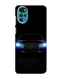 Чехол для Motorola MOTO G22 с картинкой «Audi в неоне»
