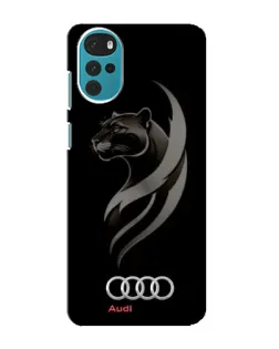 Чехол для Motorola MOTO G22 с картинкой «Графика — пантера и Audi»