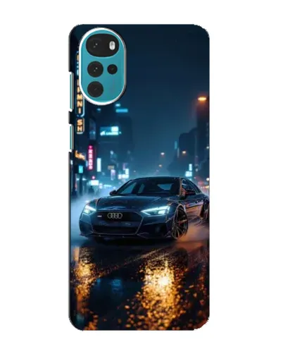 Чехол для Motorola MOTO G22 с картинкой «Ночной город и Audi» Чехол для Motorola MOTO G22 с картинкой «Ночной город и Audi»