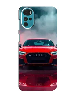 Чехол для Motorola MOTO G22 с картинкой «Audi RS — красный стиль»