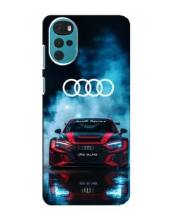 Чехол для Motorola MOTO G22 с картинкой «Audi Sport — неон»
