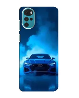 Чехол для Motorola MOTO G22 с картинкой «Audi — голубая энергия»