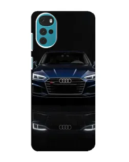 Чехол для Motorola MOTO G22 с картинкой «Audi — ночное отражение»
