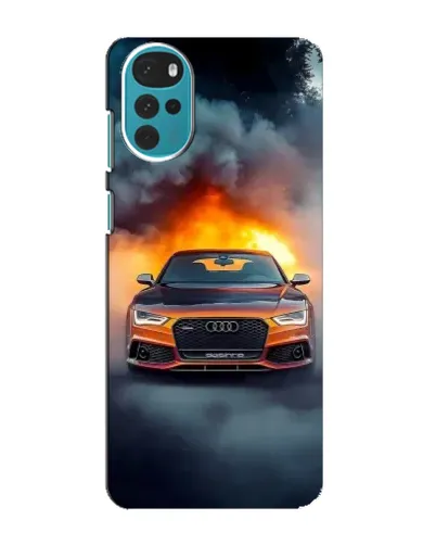 Чехол для Motorola MOTO G22 с картинкой «Audi в огненном дыму» Чехол для Motorola MOTO G22 с картинкой «Audi в огненном дыму»