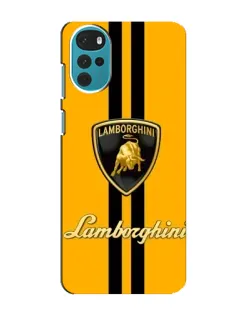 Чехол для Motorola MOTO G22 с картинкой «Lamborghini Stripe желтый»