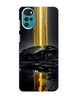 Чехол для Motorola MOTO G22 с картинкой «Ночной Lamborghini драйв»