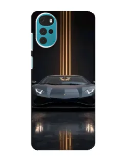 Чехол для Motorola MOTO G22 с картинкой «Lamborghini золотые линии»