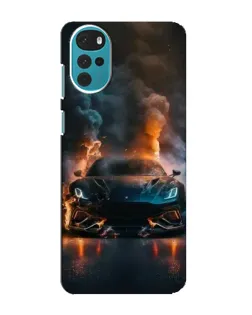 Чехол для Motorola MOTO G22 с картинкой «Lamborghini дымная эстетика»