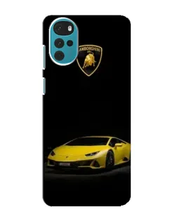 Чехол для Motorola MOTO G22 с картинкой «Lamborghini желтый акцент»