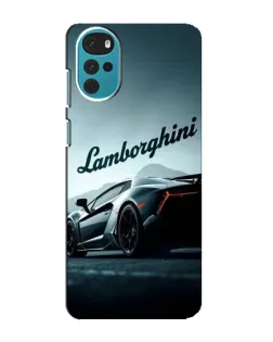 Чехол для Motorola MOTO G22 с картинкой «Классическая надпись Lamborghini»