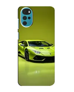 Чехол для Motorola MOTO G22 с картинкой «Салатовый Lamborghini Huracan»