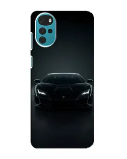 Чехол для Motorola MOTO G22 с картинкой «Черный Lamborghini Aventador»