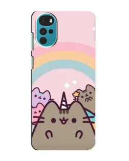 Чехол для Motorola MOTO G22 с картинкой «Единорог Pusheen»