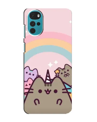 Чехол для Motorola MOTO G22 с картинкой «Единорог Pusheen»