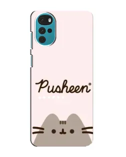 Чехол для Motorola MOTO G22 с картинкой «Pusheen логотип»