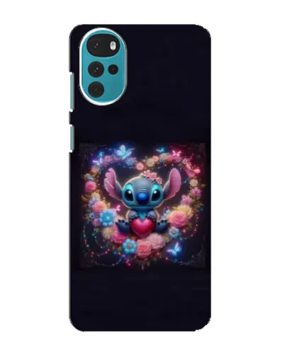 Чехол для Motorola MOTO G22 с картинкой «Stitch в цветах» Чехол для Motorola MOTO G22 с картинкой «Stitch в цветах»