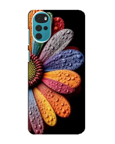 Чехол для Motorola MOTO G22 с картинкой «Радужный цветок»