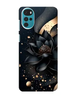 Чехол для Motorola MOTO G22 с картинкой «Черный лотос»