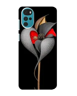 Чехол для Motorola MOTO G22 с картинкой «Серебряный фантазийный цветок»