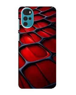 Чехол для Motorola MOTO G22 с картинкой «Красная глянцевая сетка»
