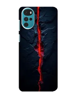 Чехол для Motorola MOTO G22 с картинкой «Kрасная лавовая трещина»