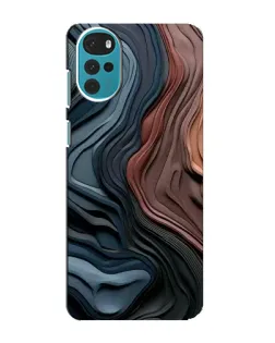 Чехол для Motorola MOTO G22 с картинкой «Цветные волны каньона»