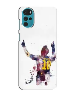 Чехол для Motorola MOTO G22 с картинкой «Messi Barca»