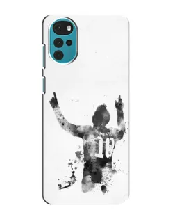 Чехол для Motorola MOTO G22 с картинкой «Messi ART»