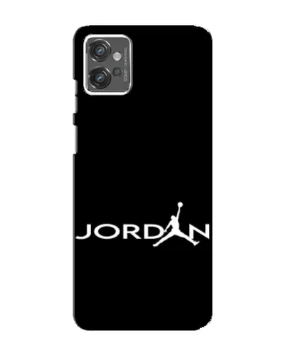Чехол для Motorola MOTO G23 с картинкой «Jordan White Logo»