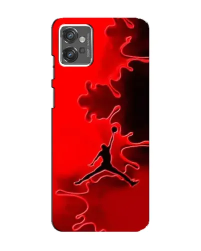 Чехол для Motorola MOTO G23 с картинкой «Jordan Red Smoke»
