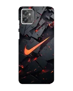 Чехол для Motorola MOTO G23 с картинкой «Nike — эффект разломов»