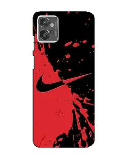 Чохол для Motorola MOTO G23 з картинкою «Червоні бризки Nike»