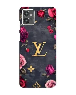 Чехол для Motorola MOTO G23 с картинкой «Цветочный Louis Vuitton»