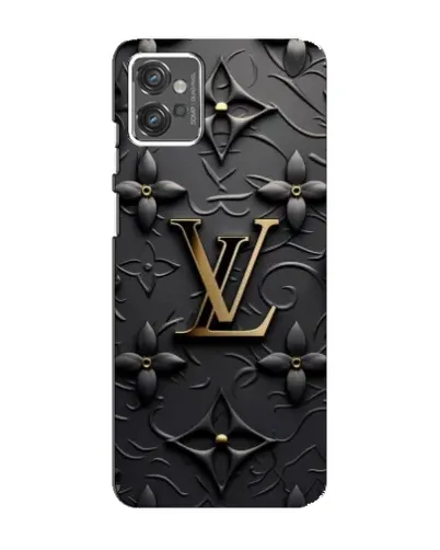 Чехол для Motorola MOTO G23 с картинкой «Кожаная текстура LV»