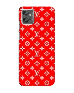 Чехол для Motorola MOTO G23 с картинкой «Яркий паттерн LV»