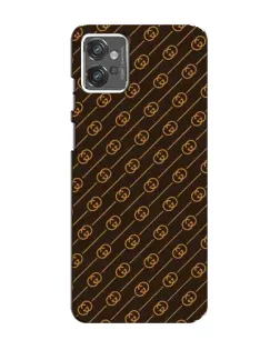 Чехол для Motorola MOTO G23 с картинкой «Gucci — золотые диагонали»