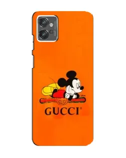 Чохол для Motorola MOTO G23 з картинкою «Міккі Маус Gucci — помаранч»