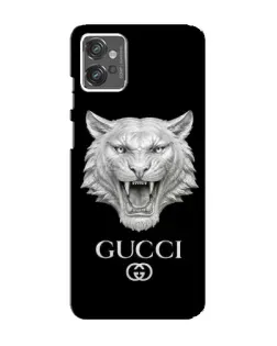Чохол для Motorola MOTO G23 з картинкою «Gucci — срібний лев»