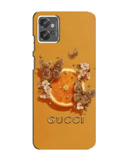 Чохол для Motorola MOTO G23 з картинкою «Gucci — золоті метелики»