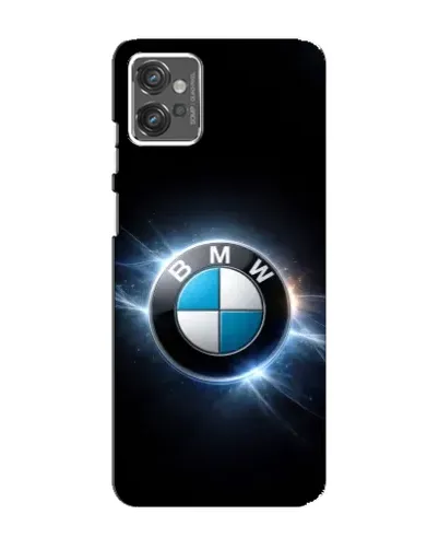 Чехол для Motorola MOTO G23 с картинкой «BMW — неоновое сияние»