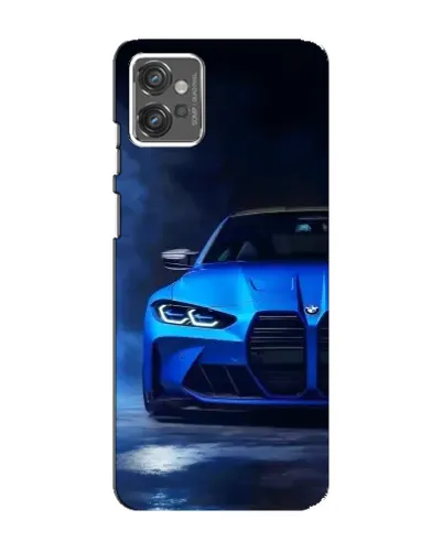 Чехол для Motorola MOTO G23 с картинкой «Голубая BMW M4»