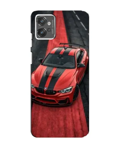Чехол для Motorola MOTO G23 с картинкой «BMW на красной дорожке»